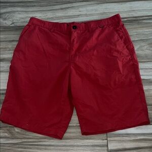 Hurley Nike Dri fit Red Men's Flat Front Shorts